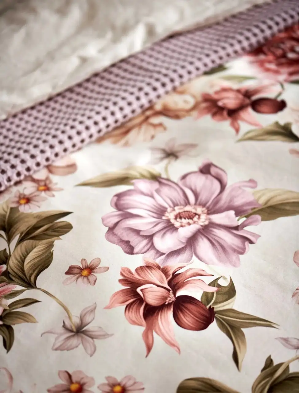 Vandyck dekbedovertrek Harmony cream tan satijn - Afbeelding 2