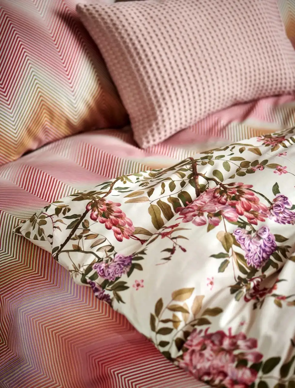 Vandyck dekbedovertrek Rosa Acacia cream tan satijn - Afbeelding 2