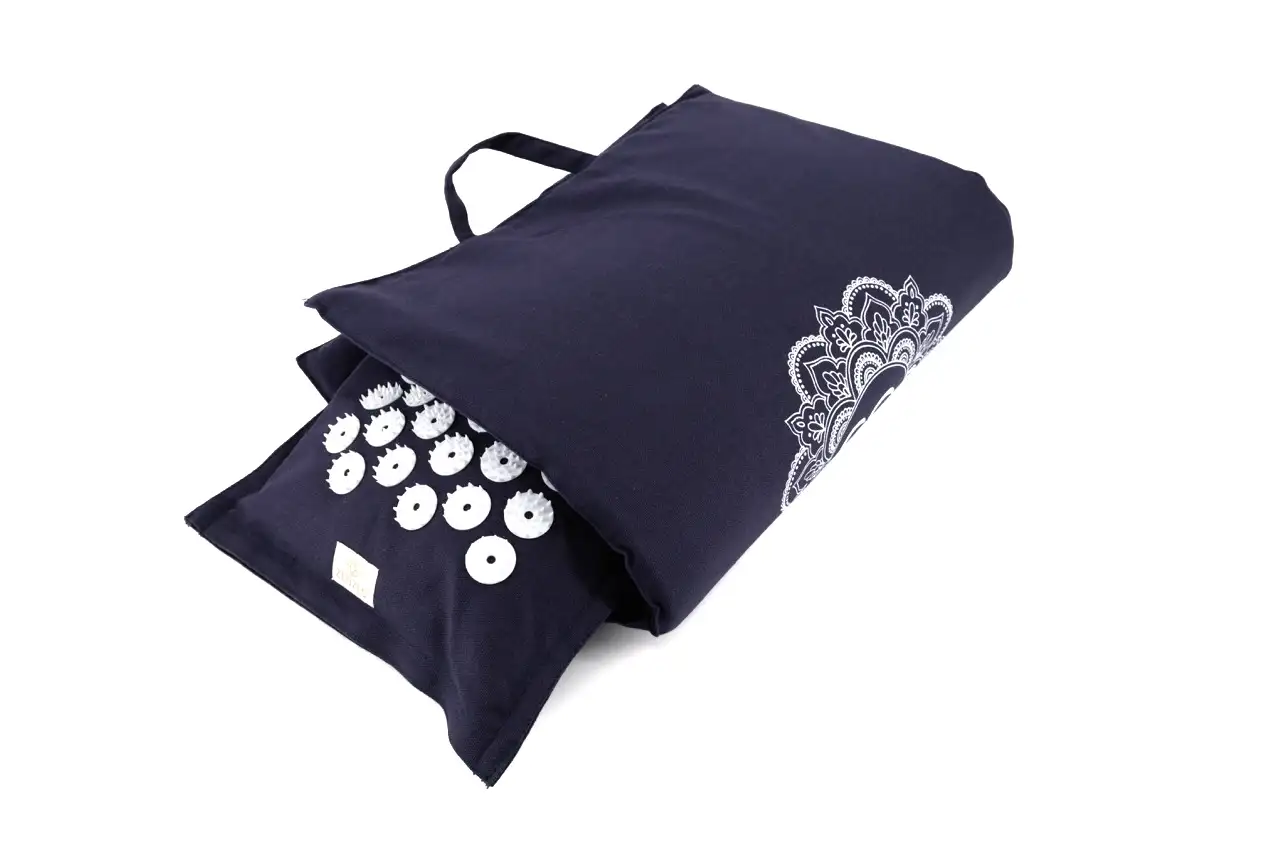 ZENZES® Shakti spijkermat + kussen Ohm donkerblauw set - Afbeelding 5