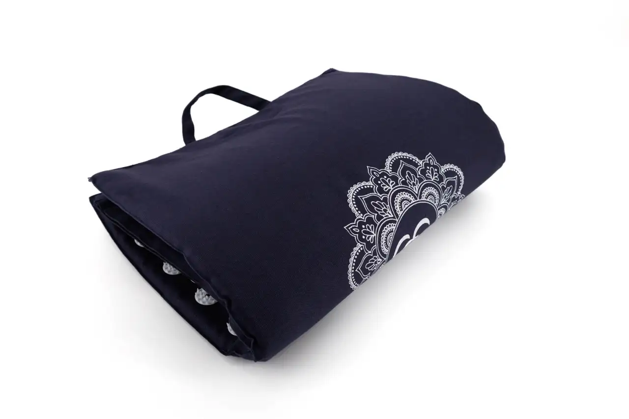 ZENZES® Shakti spijkermat + kussen Ohm donkerblauw set - Afbeelding 3