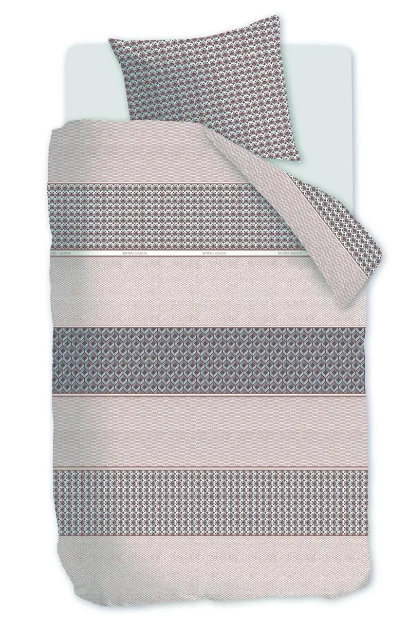 Riviera Maison dekbedovertrek Lawrence brown - 2-persoons 200x200/220cm + 2 slopen - Afbeelding 4