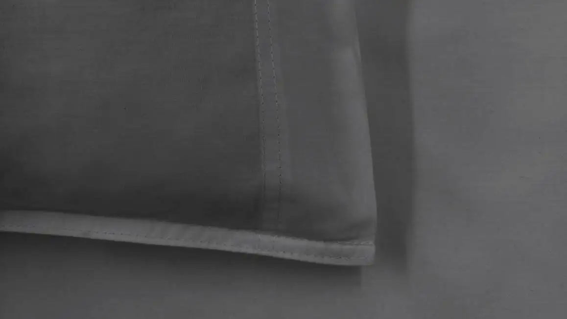 Yellow dekbedovertrek Percale (steel grey) - 1-persoons 140x200/220cm + 1 sloop - Afbeelding 2