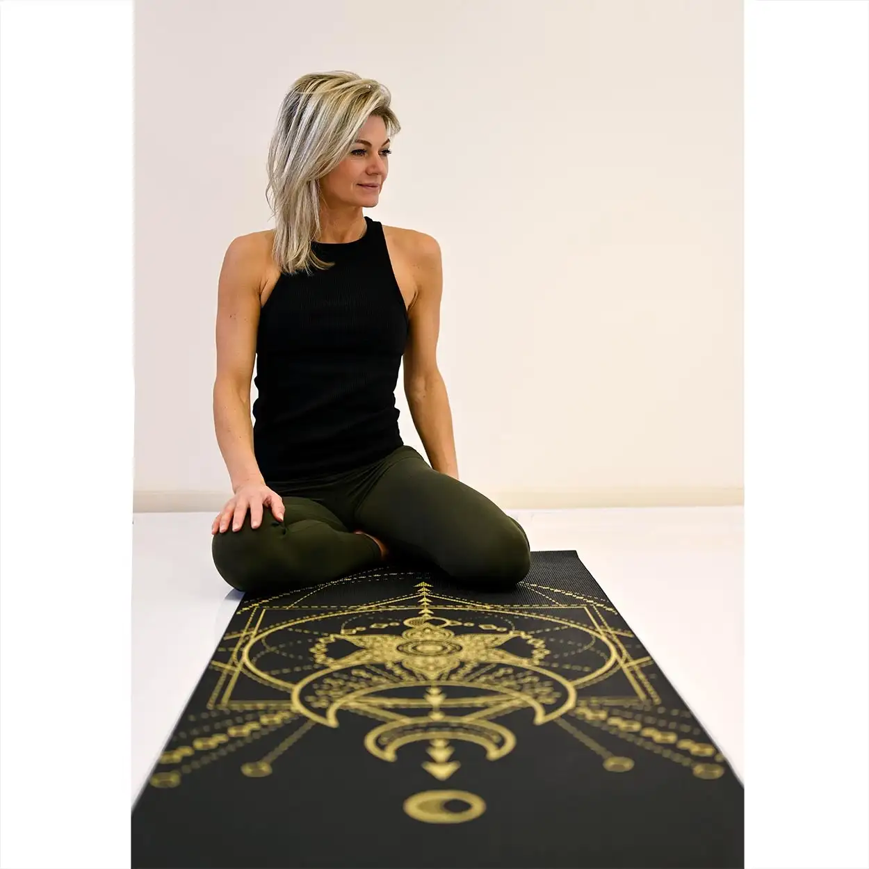 Love Generation yogamat - Sacred print - zwart 6mm - Afbeelding 2