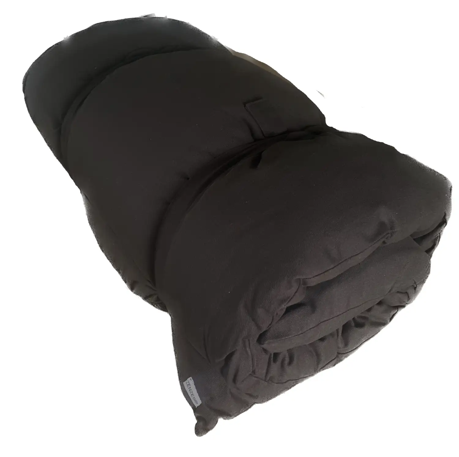 ZENZES® Pro Eco yoga matras Zabuton XL 185x70cm zwart katoen - Afbeelding 2