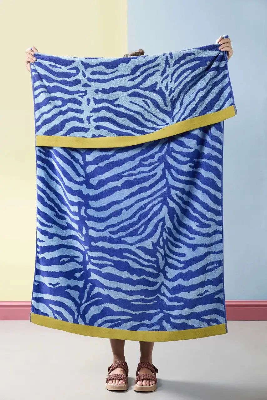 Kaat strandlaken Zayda blue 100x180cm - Afbeelding 3