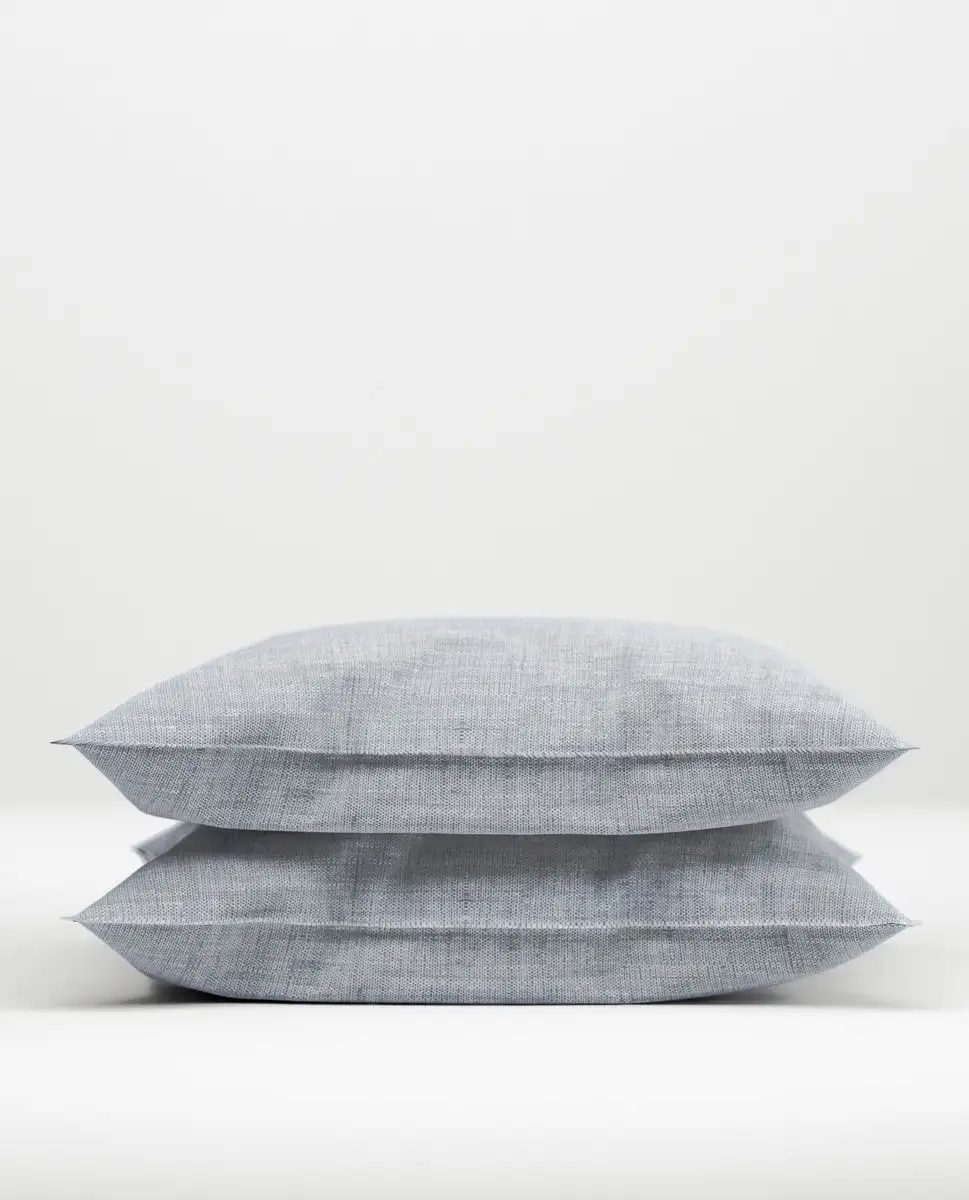 Zo! Home kussensloop Lino 60x70cm (denim drift) - Afbeelding 3