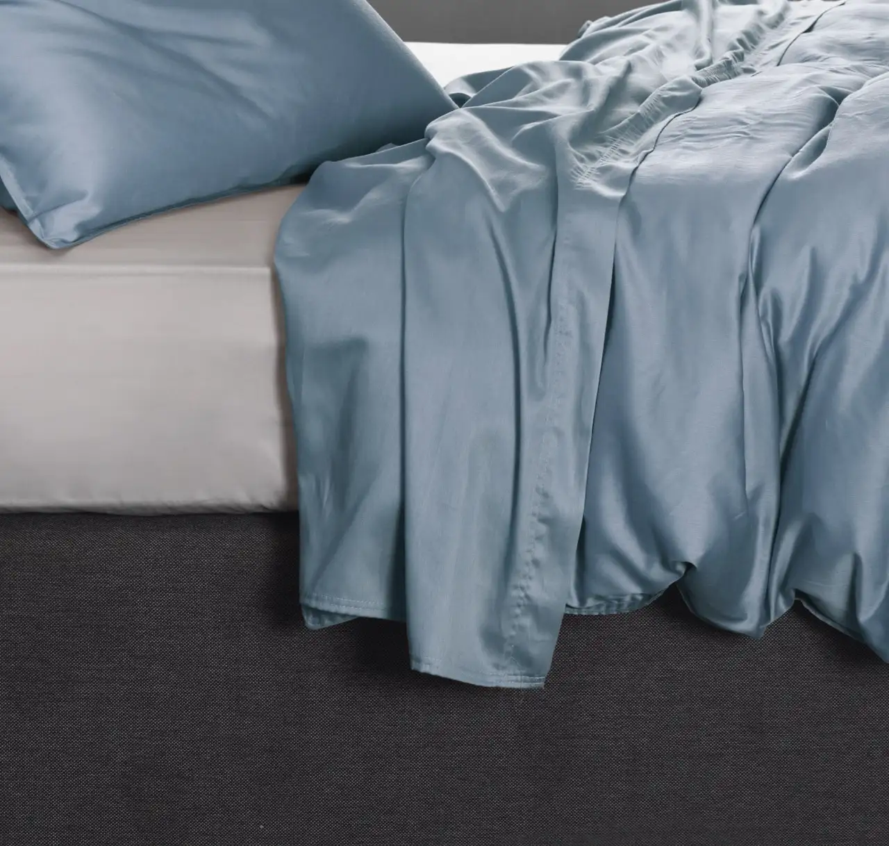 Zo! Home laken Satinado 160x290cm satijn riviera blue - Afbeelding 3