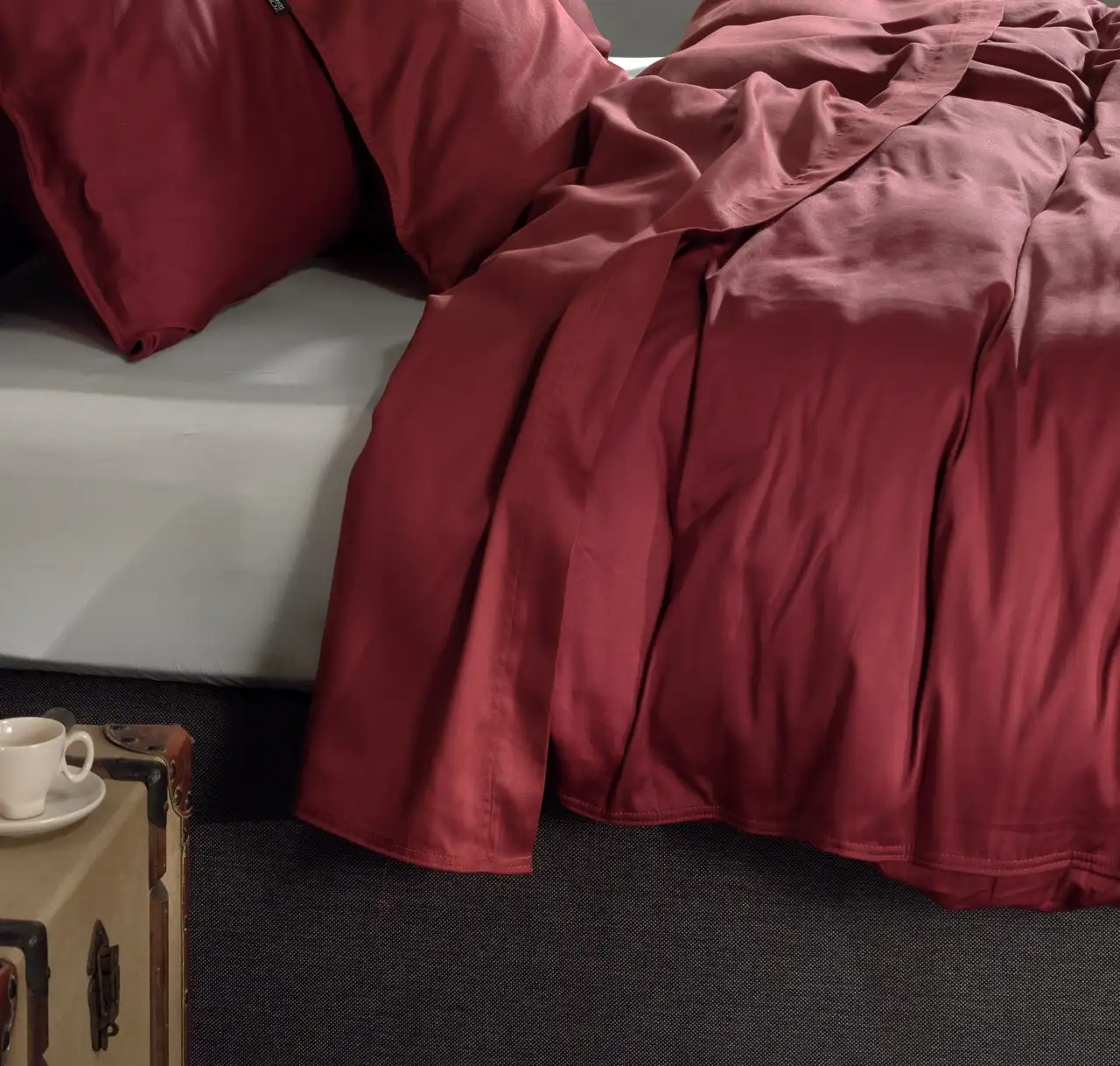 Zo! Home laken Satinado 160x290cm satijn spicy red - Afbeelding 3