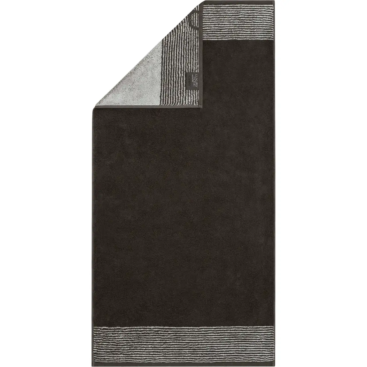 Cawö badserie Luxury Home Two-Tone 590 basalt - Gastendoek 30x50cm - Afbeelding 3