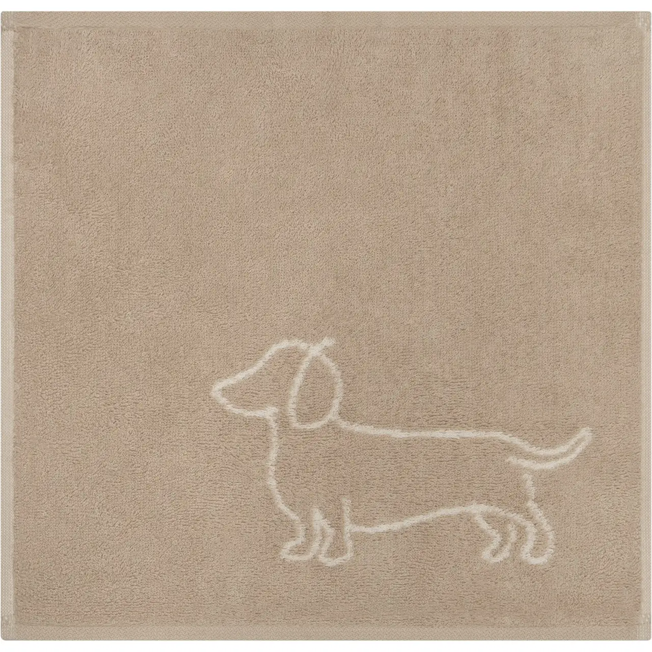 Cawö gastendoekje We Love Dogs mix 6249 natur-beige 30x30cm - Afbeelding 2