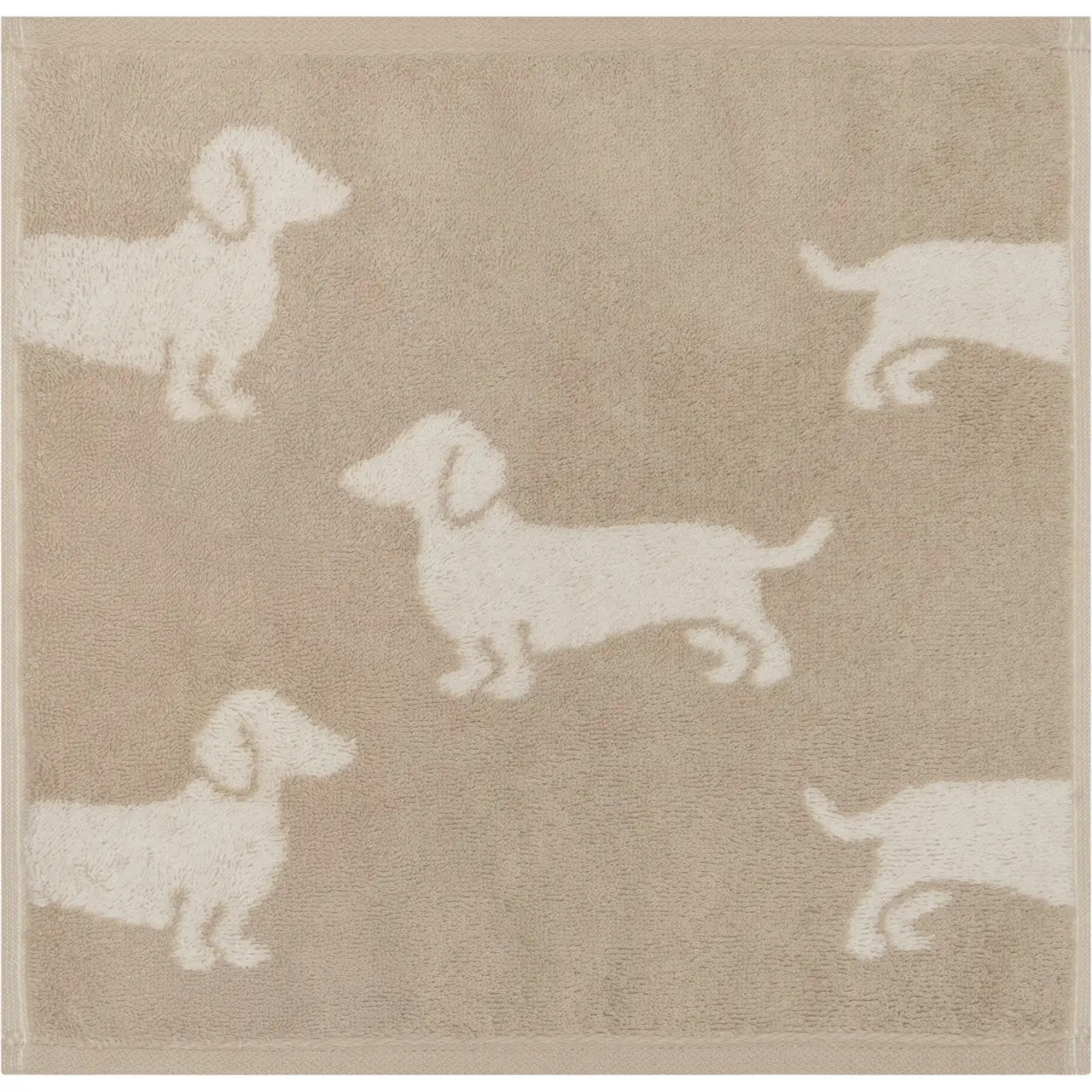 Cawö gastendoekje We Love Dogs mix 6249 natur-beige 30x30cm - Afbeelding 3