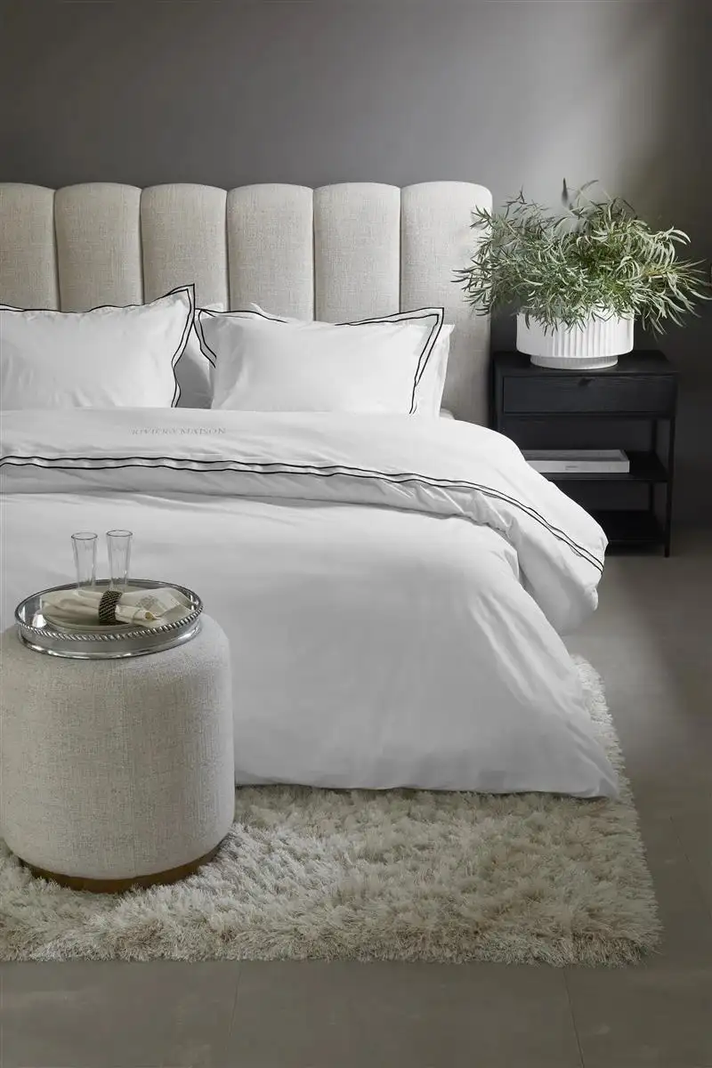 Riviera Maison dekbedovertrek Salute white - 1-persoons 140x200/220cm + 1 sloop - Afbeelding 2
