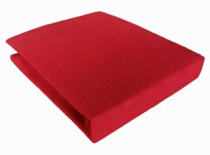 Badstof hoeslaken rood 70x140-150