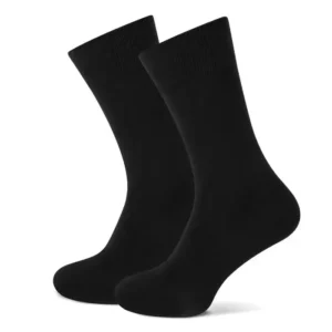 Basset dames en heren sokken bamboo 2-pack zwart - 39/42