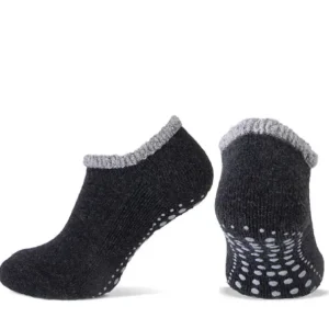 Basset home socks antislip antraciet - 43/46