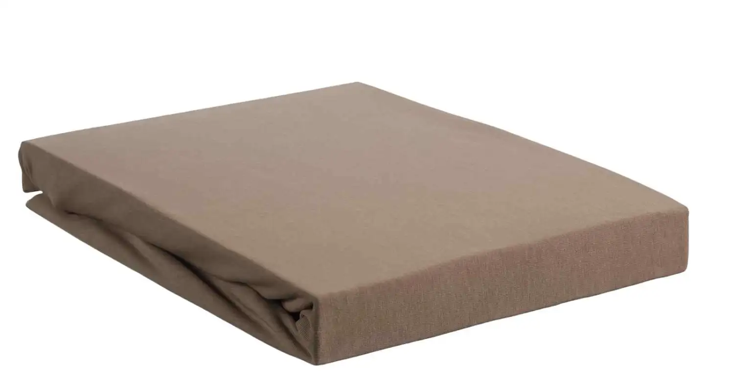 Bonnanotte Jersey elastan hoeslaken met split - ook geschikt voor toppers (kiezel) - 140/160x200/220