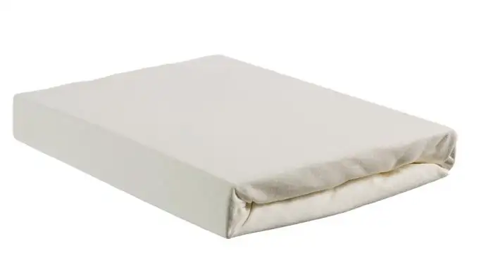 Bonnanotte Jersey elastan hoeslaken met split - ook geschikt voor toppers (offwhite) - 180/200x200/220