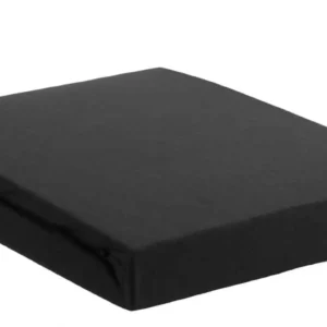Bonnanotte Jersey elastan hoeslaken met split - ook geschikt voor toppers (zwart) - 140/160x200/220