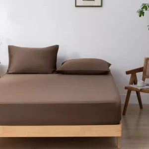 Boomba Bamboo premium hoeslaken coffee brown 35cm - 90x200