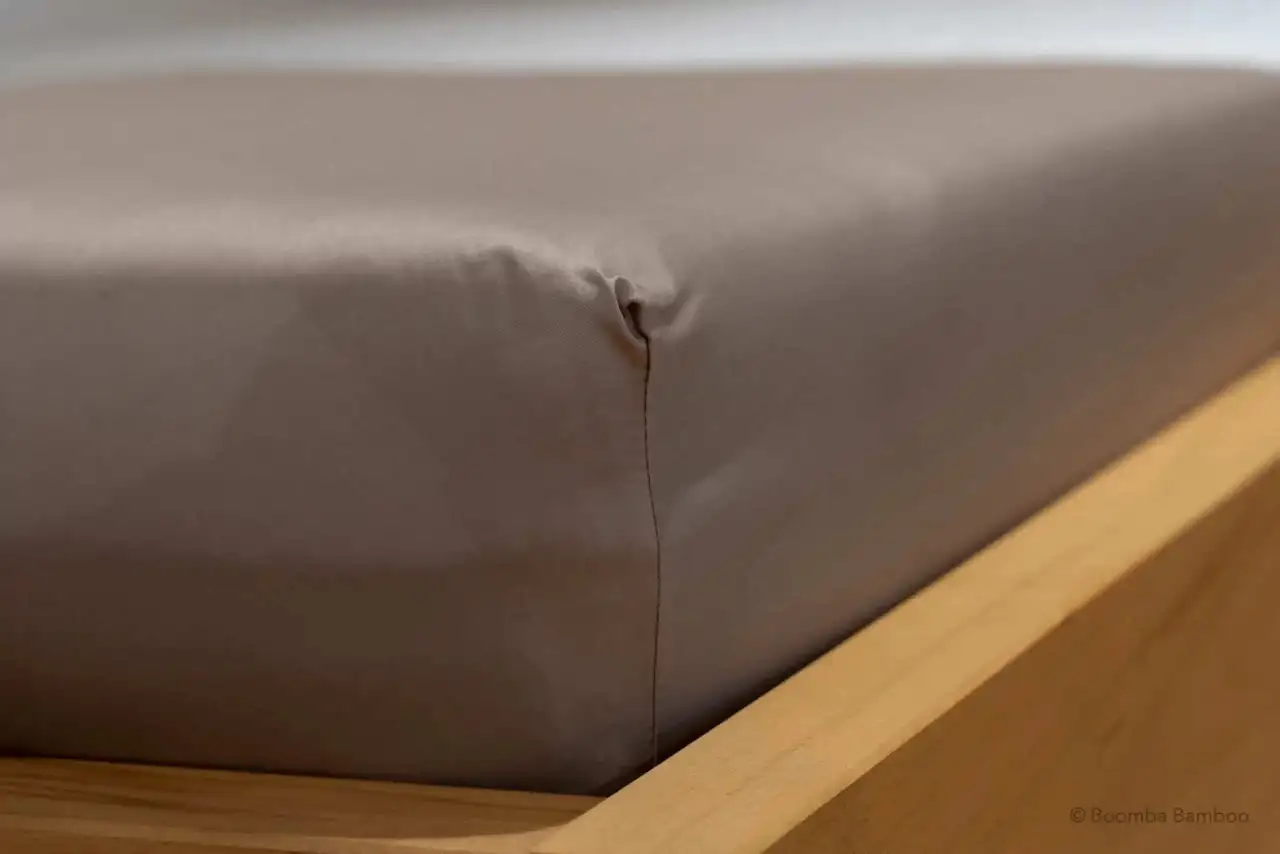 Boomba Bamboo premium topper hoeslaken soft taupe - 160x200