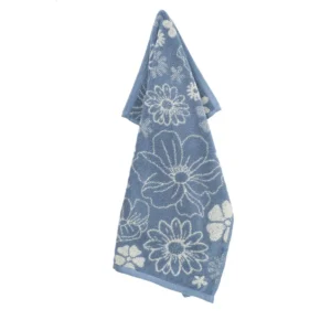 Bunzlau Castle keukendoek Flowerbed grey blue