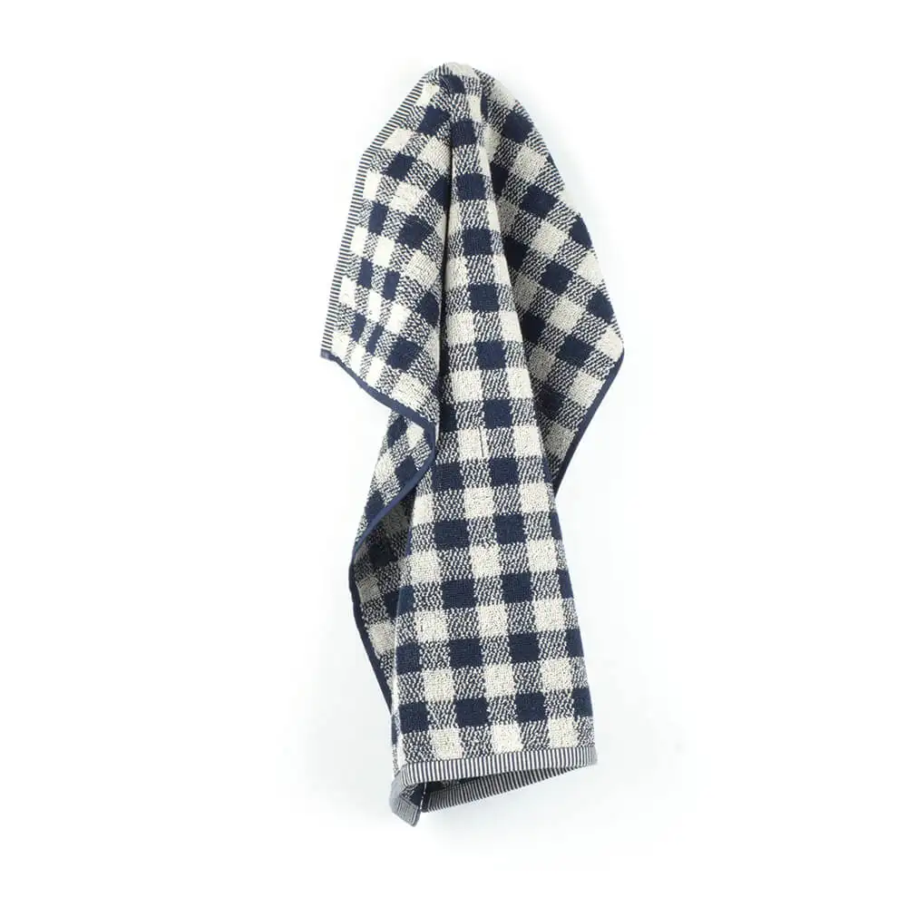 Bunzlau Castle keukendoek Ruit donkerblauw