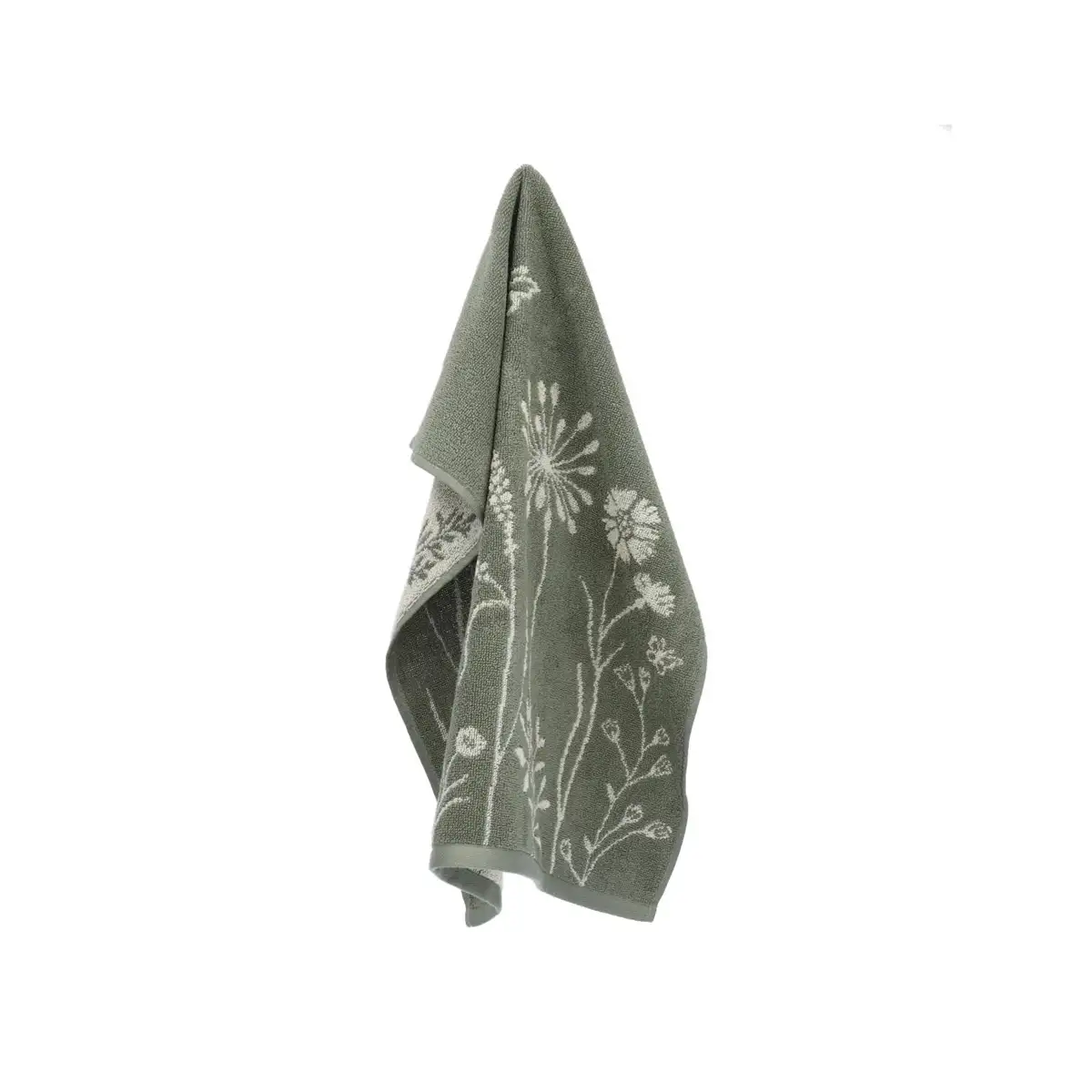 Bunzlau Castle keukendoek Wild Flowers dark green