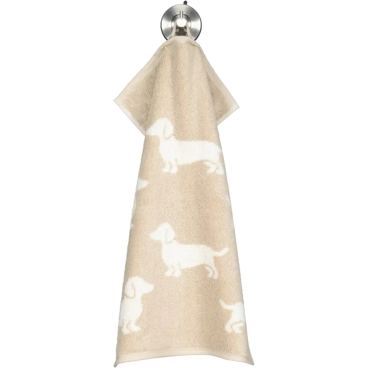 Cawö gastendoek We Love Dogs 6246 natur-beige 30x50cm - Afbeelding 2