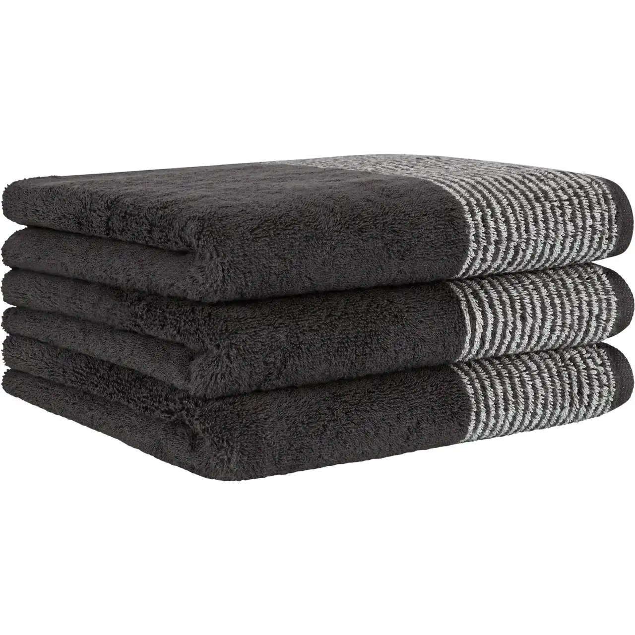 Cawö badserie Luxury Home Two-Tone 590 basalt - Gastendoek 30x50cm