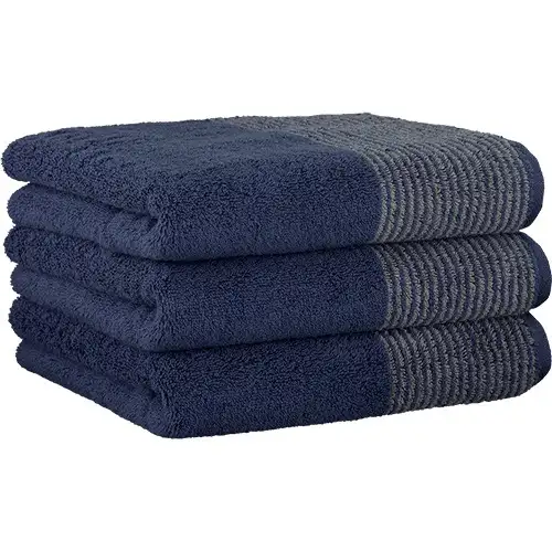 Cawö badserie Luxury Home Two-Tone 590 nachtblau - Gastendoek 30x50cm