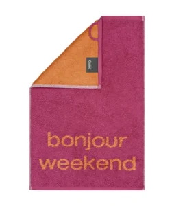 Cawö gastendoek Postcard Edition Bonjour weekend 05 30x50cm