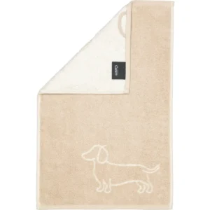 Cawö gastendoek We Love Dogs 6248 natur-beige 30x50cm