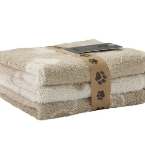 Cawö gastendoekje We Love Dogs mix 6249 natur-beige 30x30cm