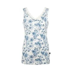 Charlie Choe dames Lace top blauwe bloemen - S