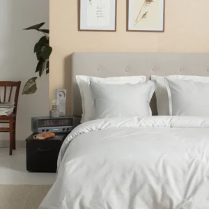 Cinderella dekbedovertrek Sundays (satijn, light grey) - 1-persoons 140x200/220cm + 1 sloop