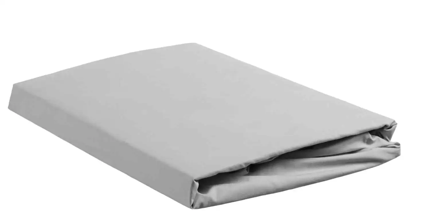 Cinderella hoeslaken satijn light grey - 140x200