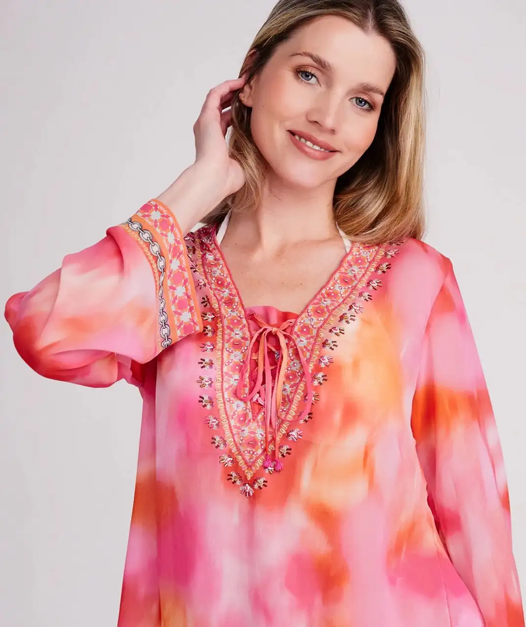 Pia Rossini Contessa cover up hot pink - XL - Afbeelding 2