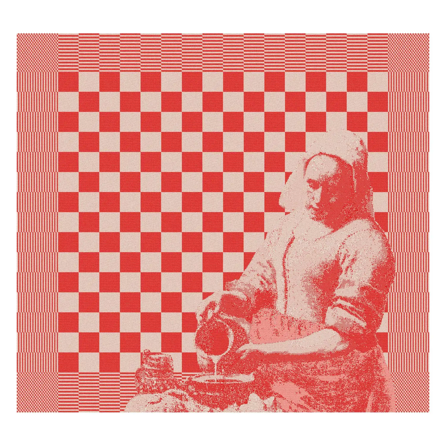 DDDDD theedoek Milk Maid red