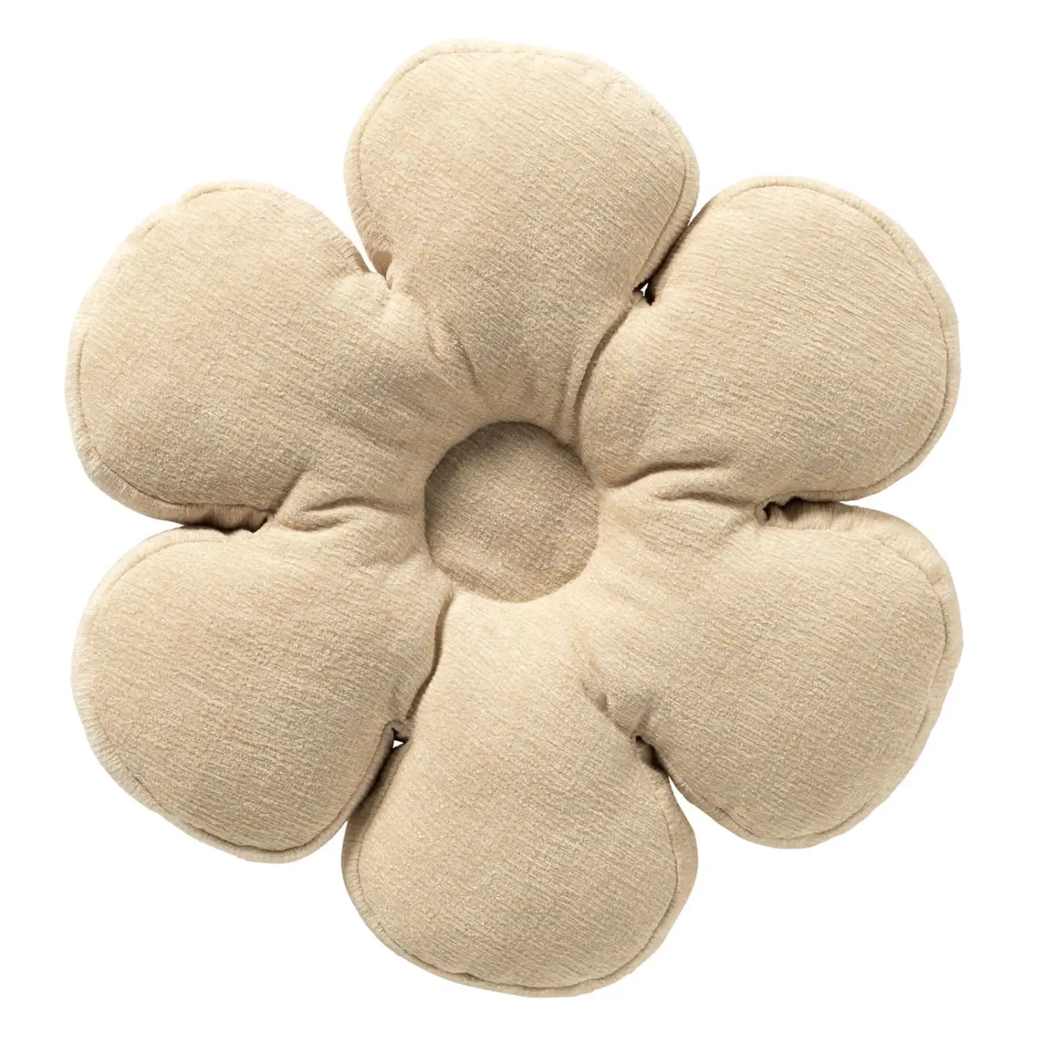 Dutch Decor sierkussen Bloom 43x43x8cm parchment