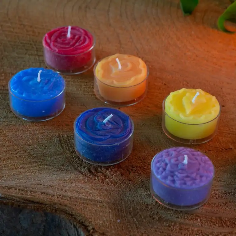 Kaarsenset Chakra votief 7 stuks - Afbeelding 3