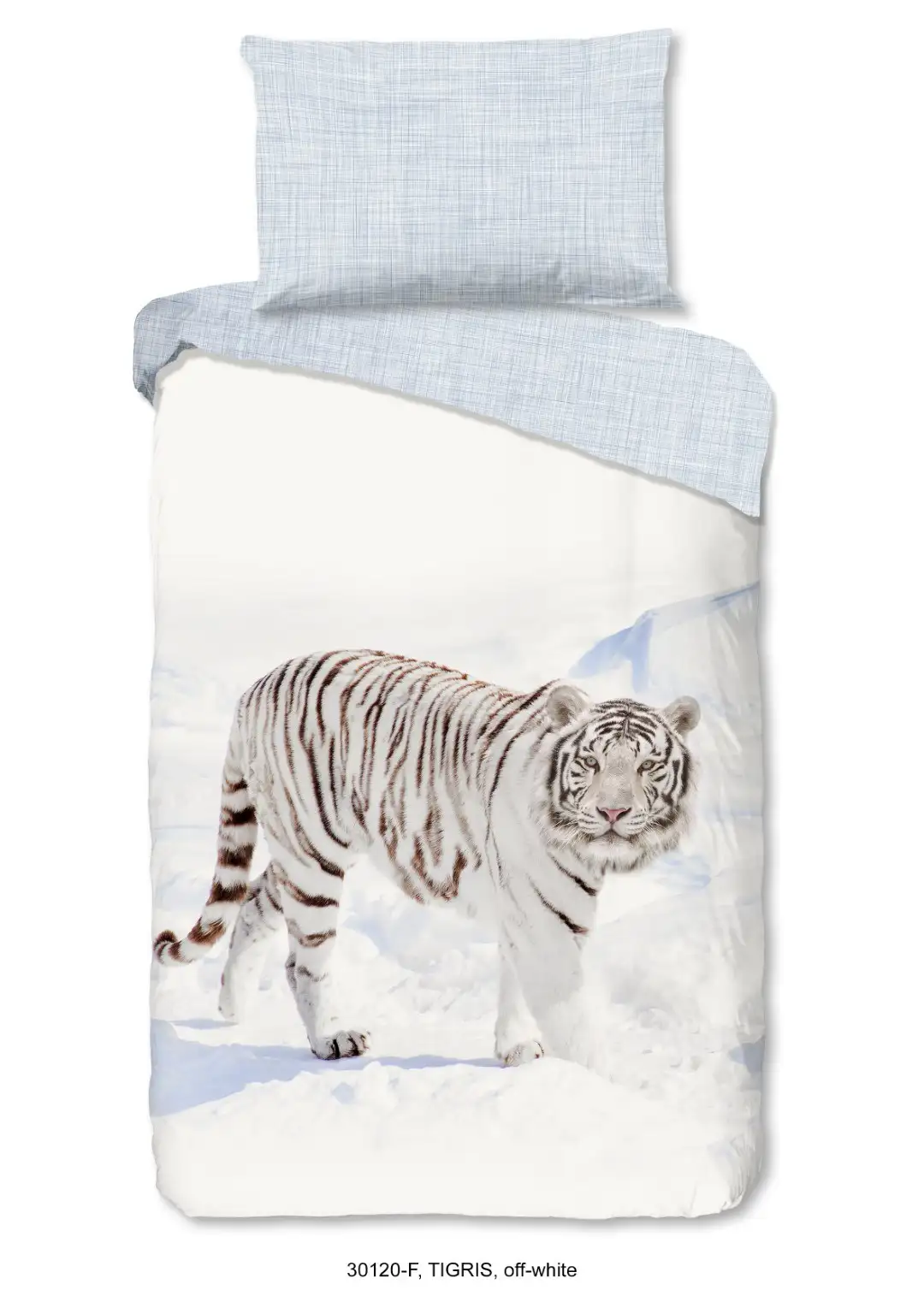 Good morning flanellen dekbedovertrek Tigris 30120 off-white 200x200/220 - 2-persoons 200x200/220cm + 2 slopen