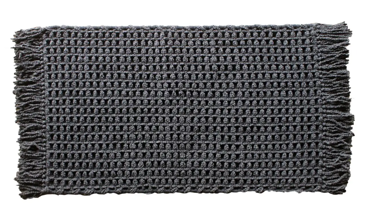 Heckett Lane badmat Madras 70x120cm dark grey