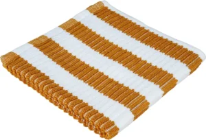 Jorzolino vaatdoek 32x32cm wit-geel