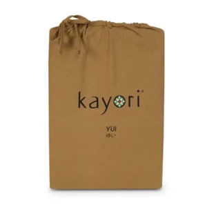 Kayori bio-flanellen topper hoeslaken Nagano okergeel - 200x210/220