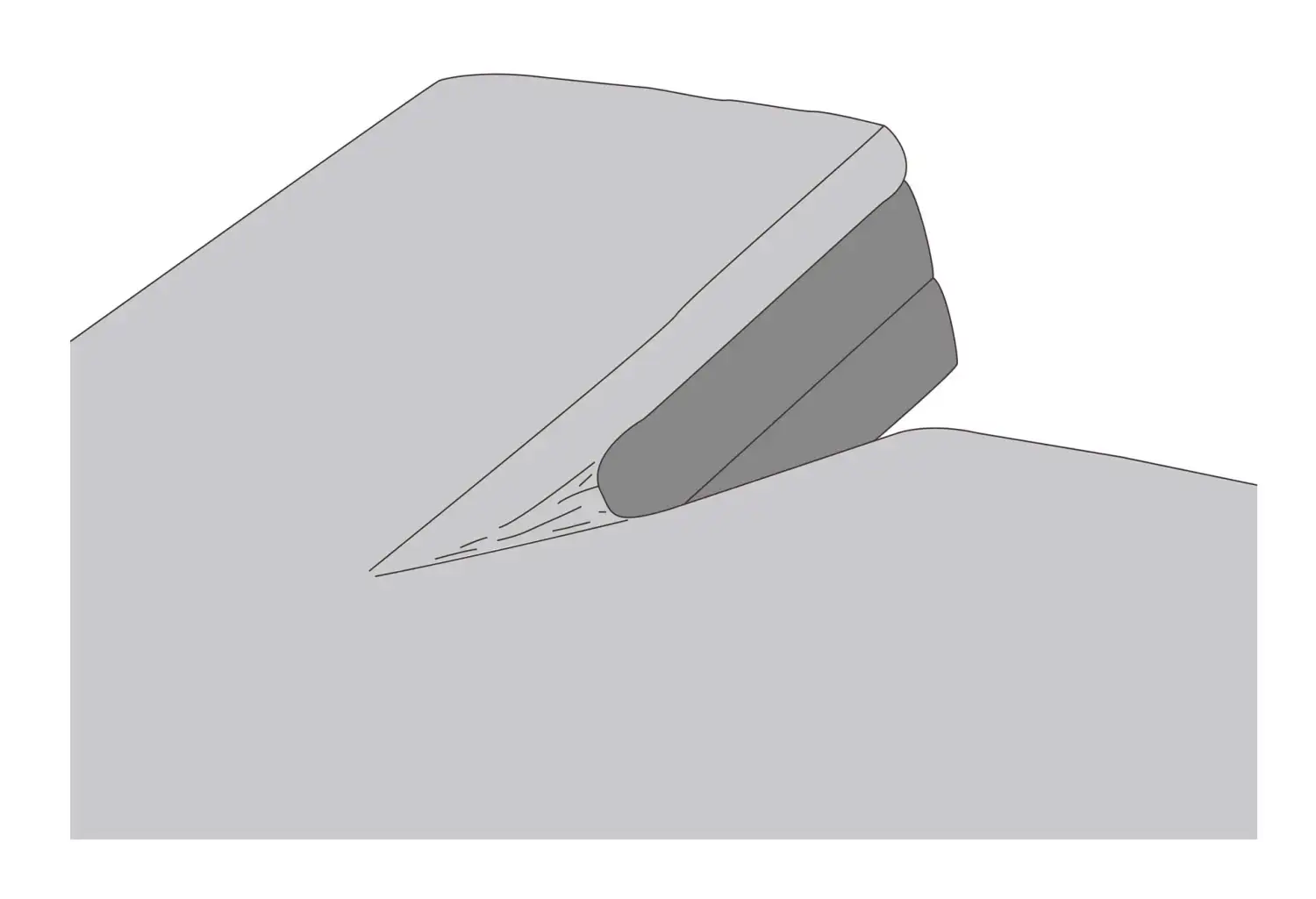 Kayori bio-katoen splittopper hoeslaken zilvergrijs - 160x210