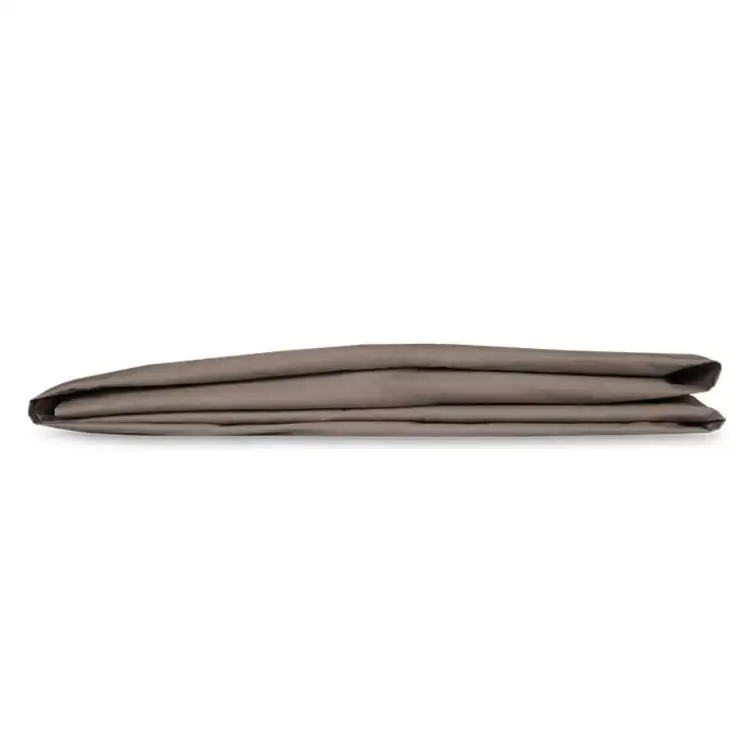 Kayori bio-katoen topper hoeslaken perkal (taupe) - 200x210/220