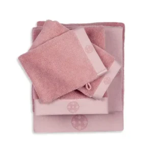 Kayori handdoek Yu (organic cotton, roze) 60x110 - Handdoek 60x110cm
