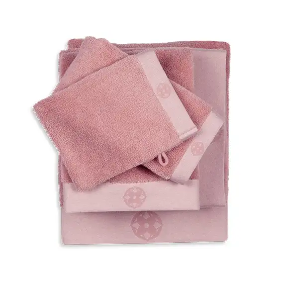 Kayori handdoek Yu (organic cotton, roze) 60x110 - Handdoek 60x110cm
