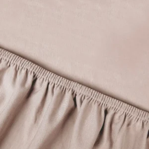 Kayori Saiko bio-jersey hoeslaken met Aloë Vera nude - tot 35cm - 120/130x200/220