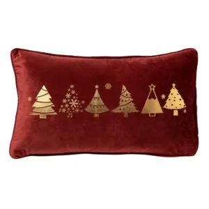 Kerst sierkussen Trees 30x50cm biking red